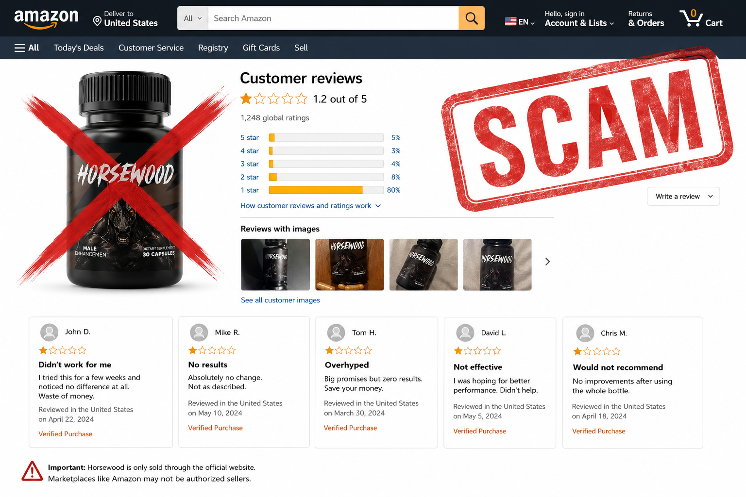HorseWood scam warning